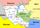 Edmonson County KY Genealogy map